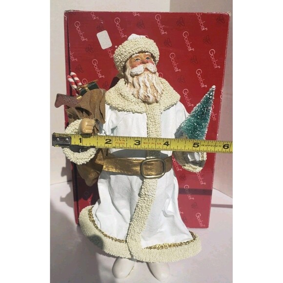 Vintage Clothtique Possible Dreams Christmas Santa in White Coat VTG 1988 713036 - Picture 7 of 13